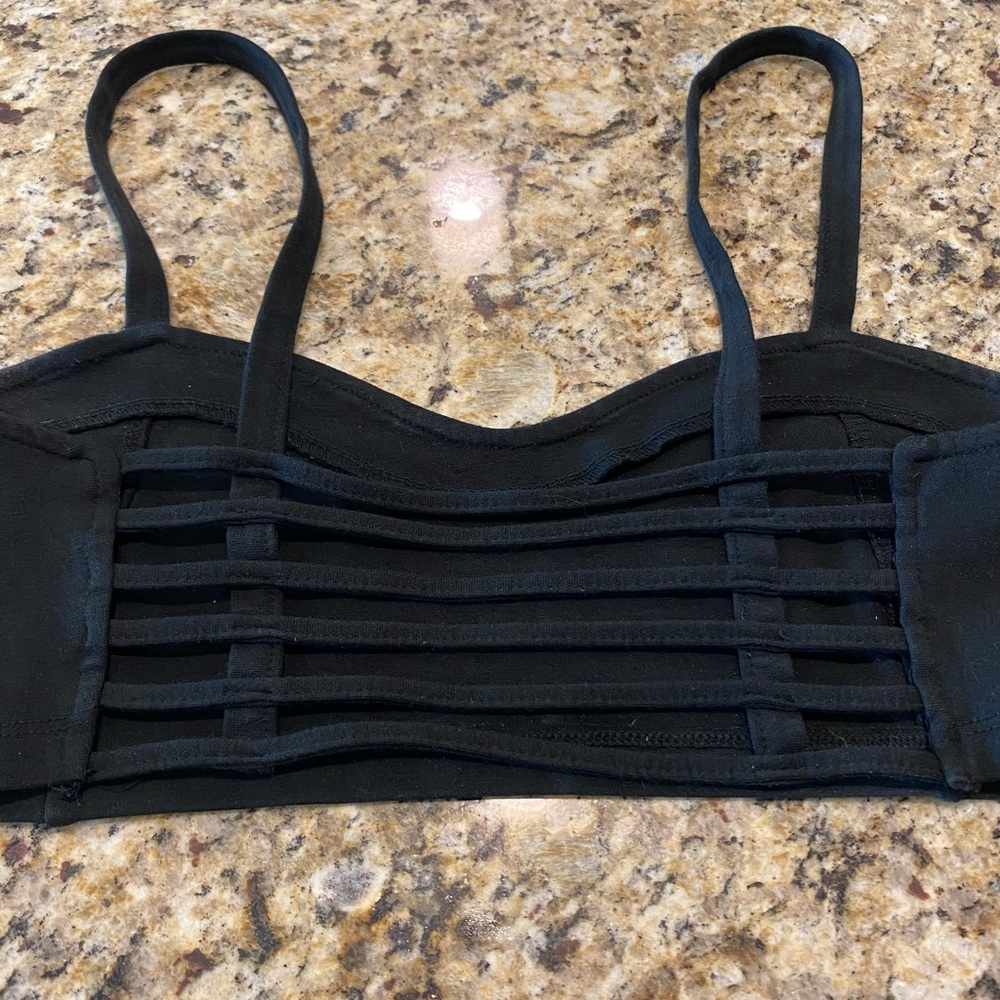 Brandy Melville Black Strappy Bralette